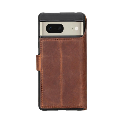 Chocolate Crius Sheridan Leather Detachable Wallet for Google Pixel 7/6/5/4