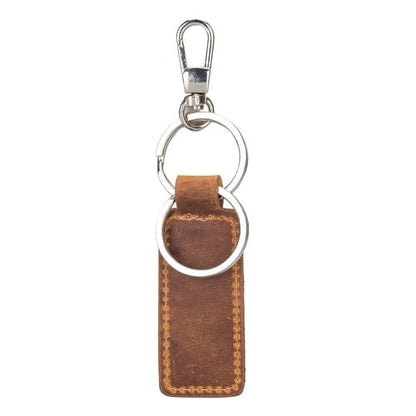 Chocolate Crius Thermopolis Handmade Genuine Leather Keychains Antic Brown