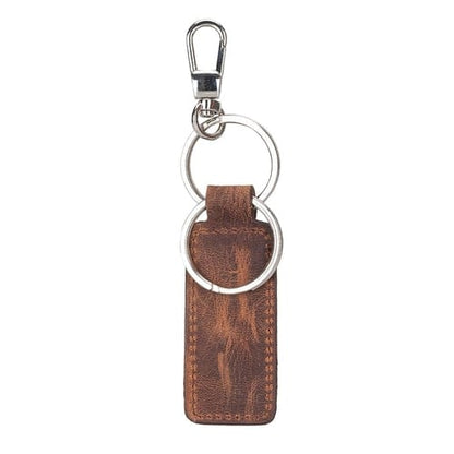 Chocolate Crius Thermopolis Handmade Genuine Leather Keychains Antic Dark Brown