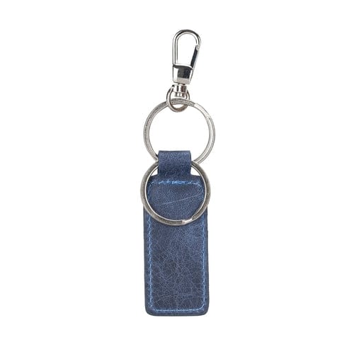 Chocolate Crius Thermopolis Handmade Genuine Leather Keychains Dark Blue