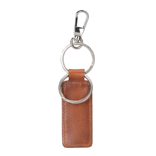 Chocolate Crius Thermopolis Handmade Genuine Leather Keychains Tan