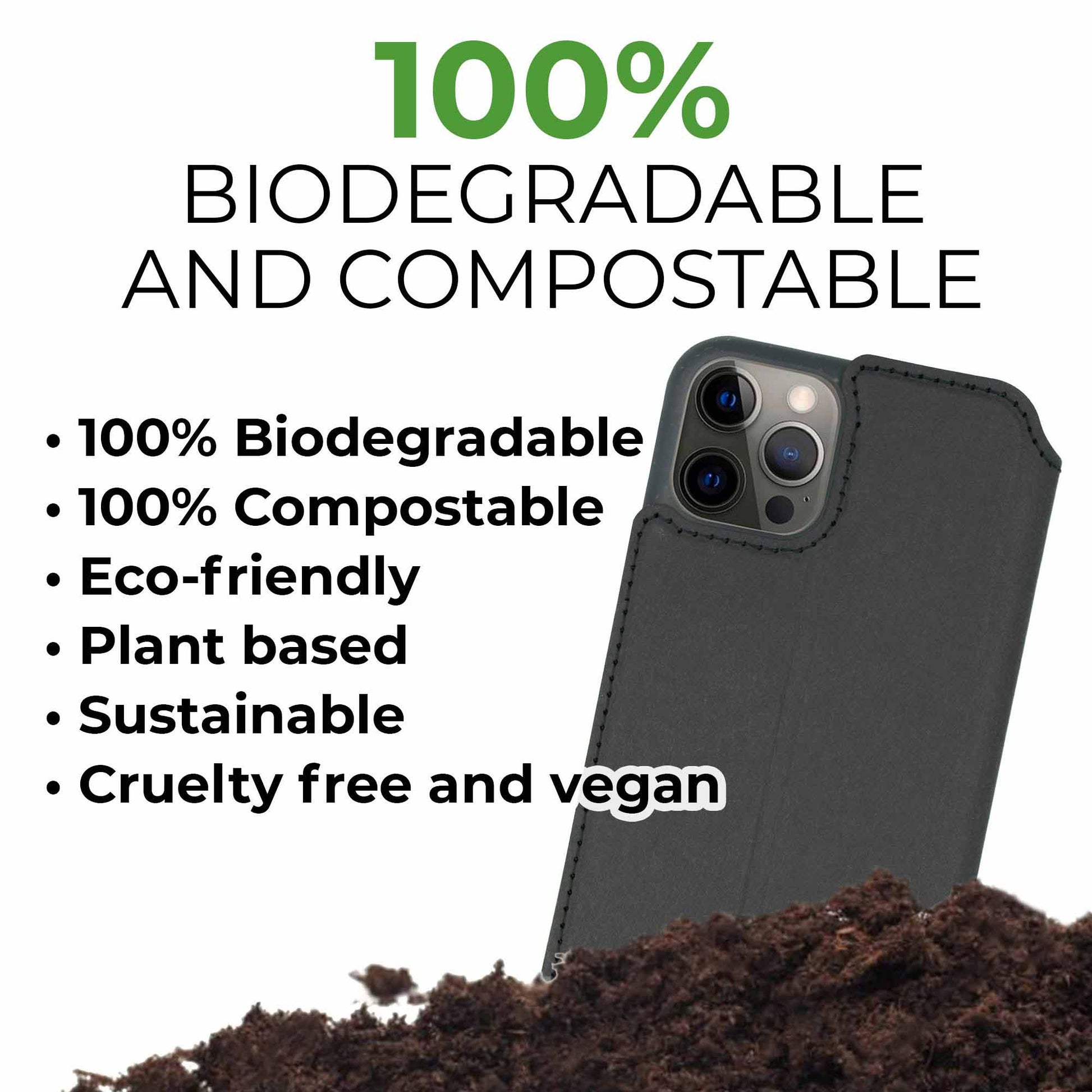 MMORE Cases Biodegradable Flip Phone Case - Black