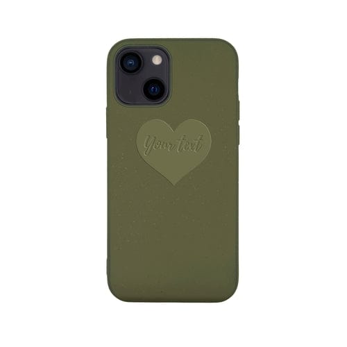 MMORE Cases Biodegradable Personalized Phone Case - Olive Green Heart / iPhone 15