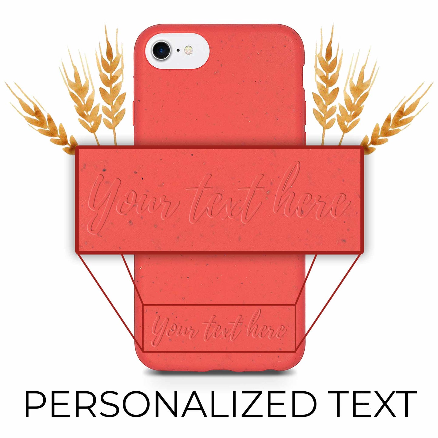 MMORE Cases Biodegradable Personalized Phone Case - Red