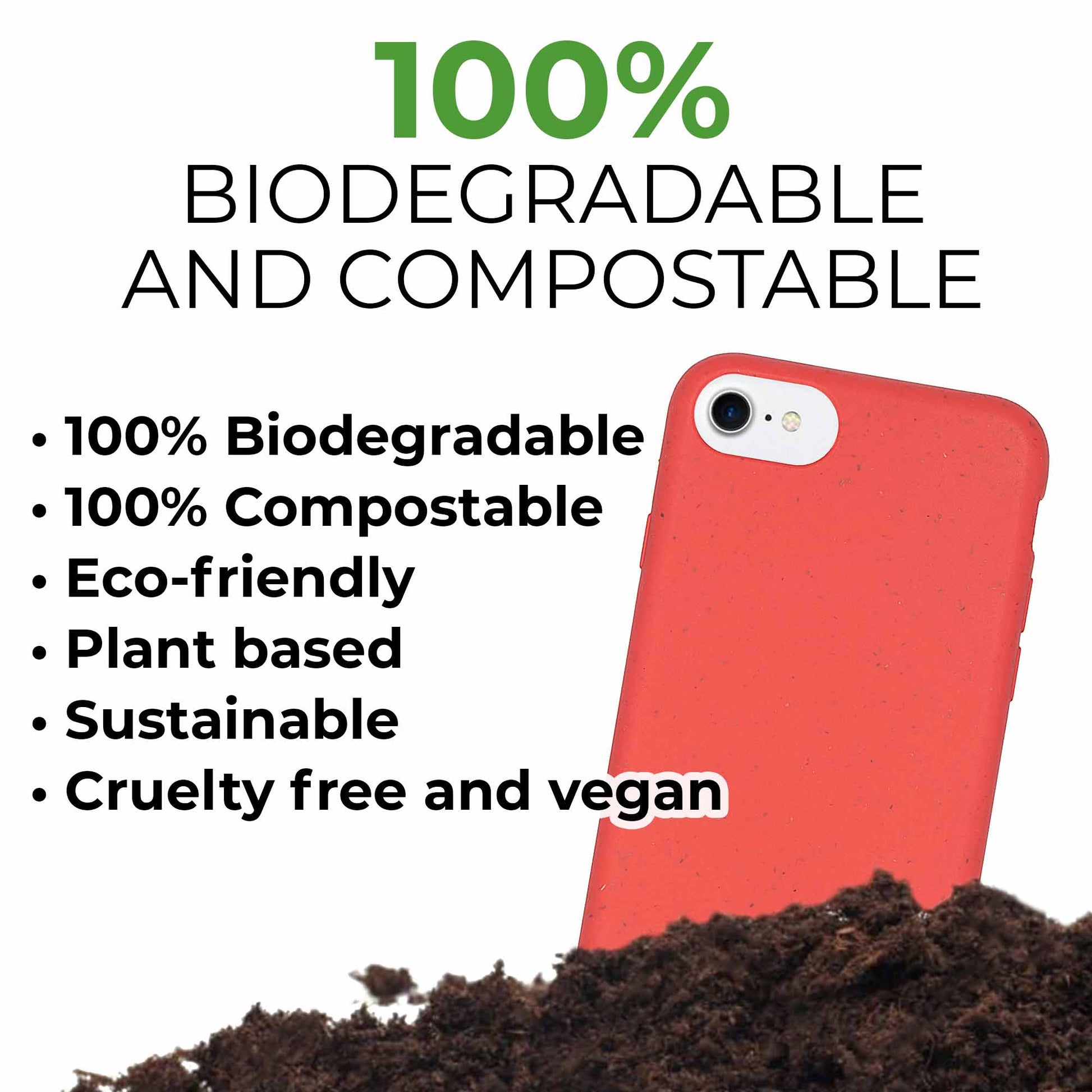 MMORE Cases Biodegradable Personalized Phone Case - Red