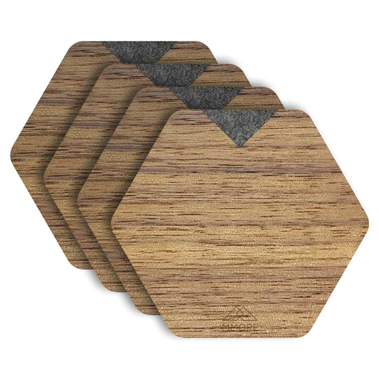 MMORE Cases Wooden Coasters - American Walnut / Set of 4 coasters