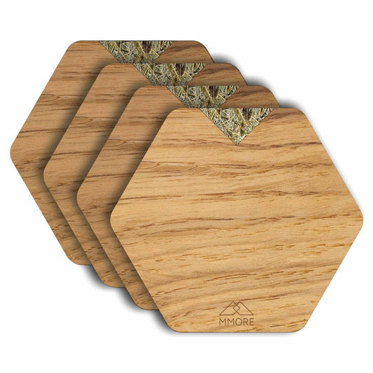 MMORE Cases Wooden Coasters - Oak / Set of 4 coasters