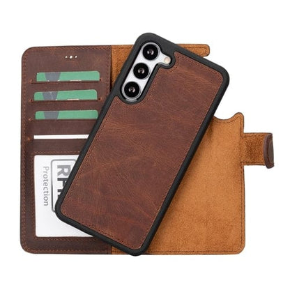 Toronata Buffalo Samsung Galaxy S20 Series Detachable Leather Wallet Case Samsung Galaxy S20 Plus / Antic Brown