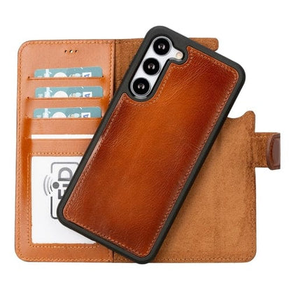 Toronata Buffalo Samsung Galaxy S20 Series Detachable Leather Wallet Case Samsung Galaxy S20 Plus / Tan