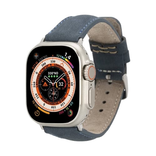 Toronata Jackson Leather Bands for Apple Watch 9, Ultra 2 & SE Dark Blue / 41mm