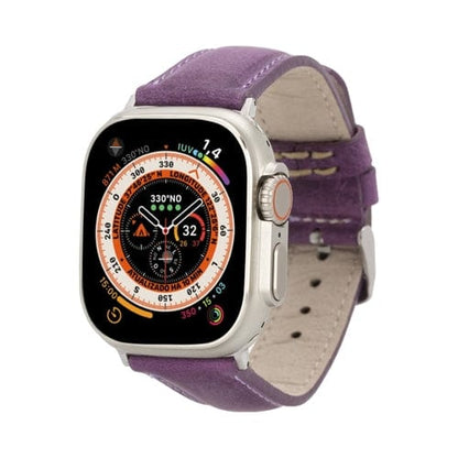 Toronata Jackson Leather Bands for Apple Watch 9, Ultra 2 & SE Purple / 45mm