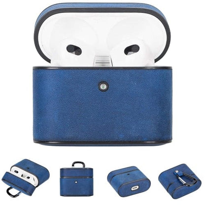 Toronata Laramie Leather Case for Apple AirPods 3 AirPods 3 / Dark Blue