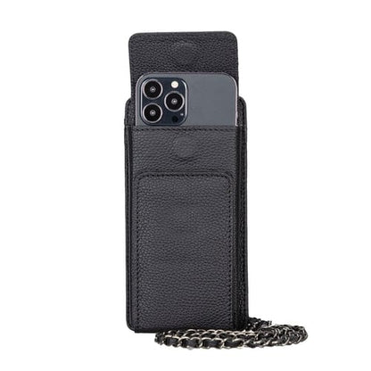 Toronata Lovell Crossbody Leather Phone Wallet Black