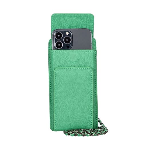 Toronata Lovell Crossbody Leather Phone Wallet Green