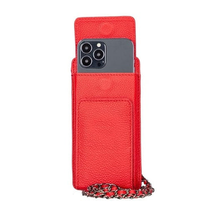 Toronata Lovell Crossbody Leather Phone Wallet Red