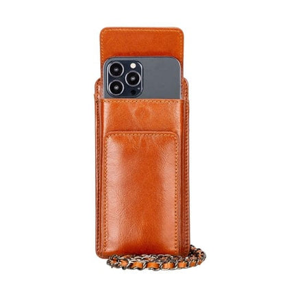 Toronata Lovell Crossbody Leather Phone Wallet Tan