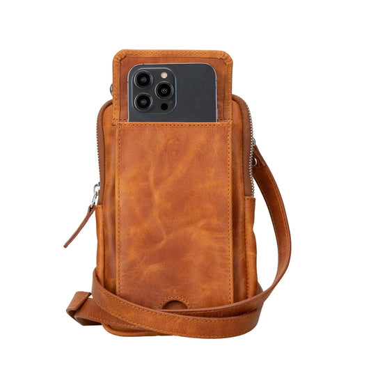 Toronata Niagara Leather Crossbody Phone Bag for Men