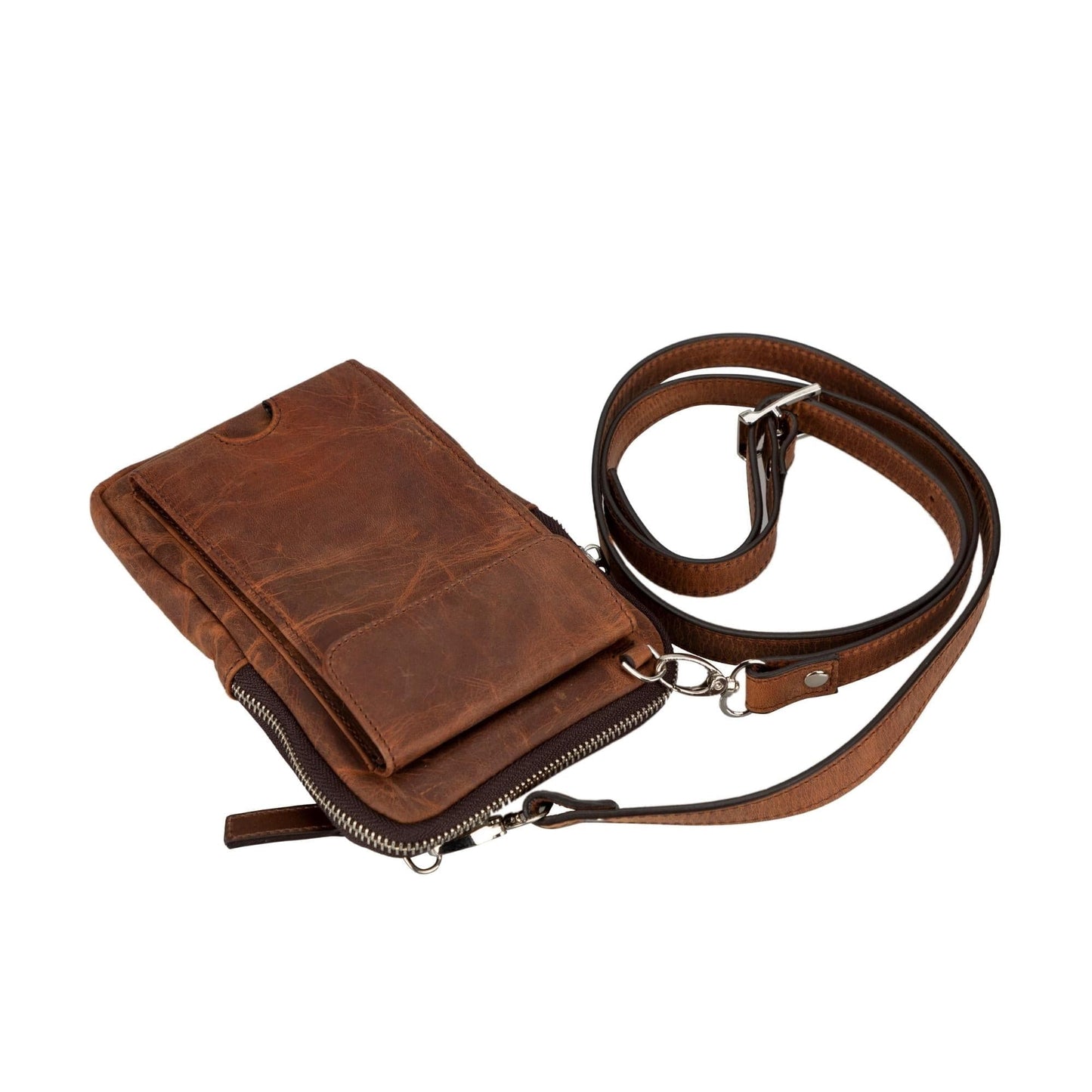 Toronata Niagara Leather Crossbody Phone Bag for Men