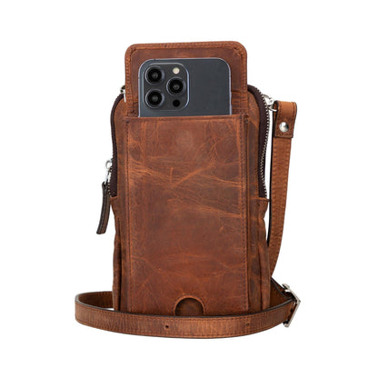 Toronata Niagara Leather Crossbody Phone Bag for Men