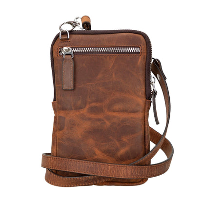 Toronata Niagara Leather Crossbody Phone Bag for Men