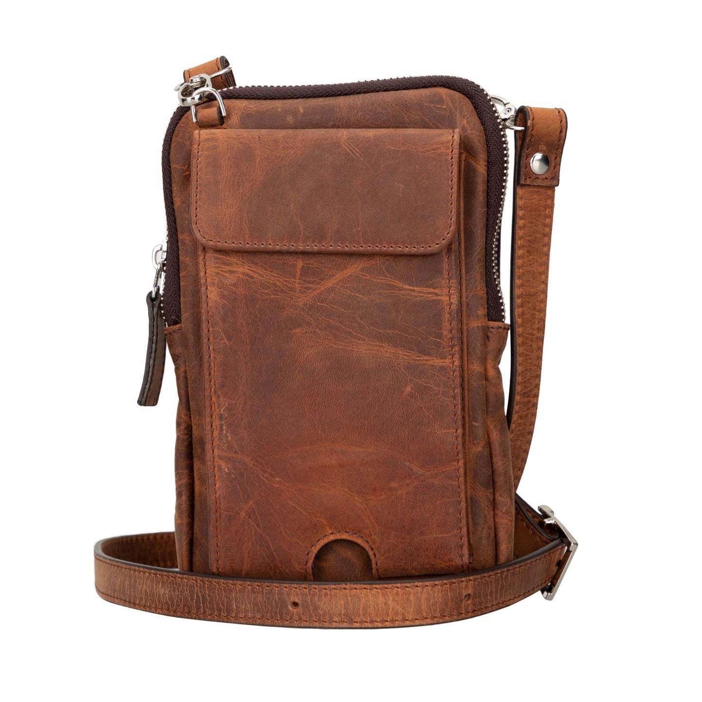 Toronata Niagara Leather Crossbody Phone Bag for Men